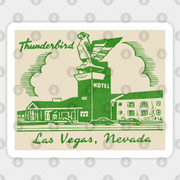 Thunderbird Hotel Retro Defunct Las Vegas Sticker by darklordpug